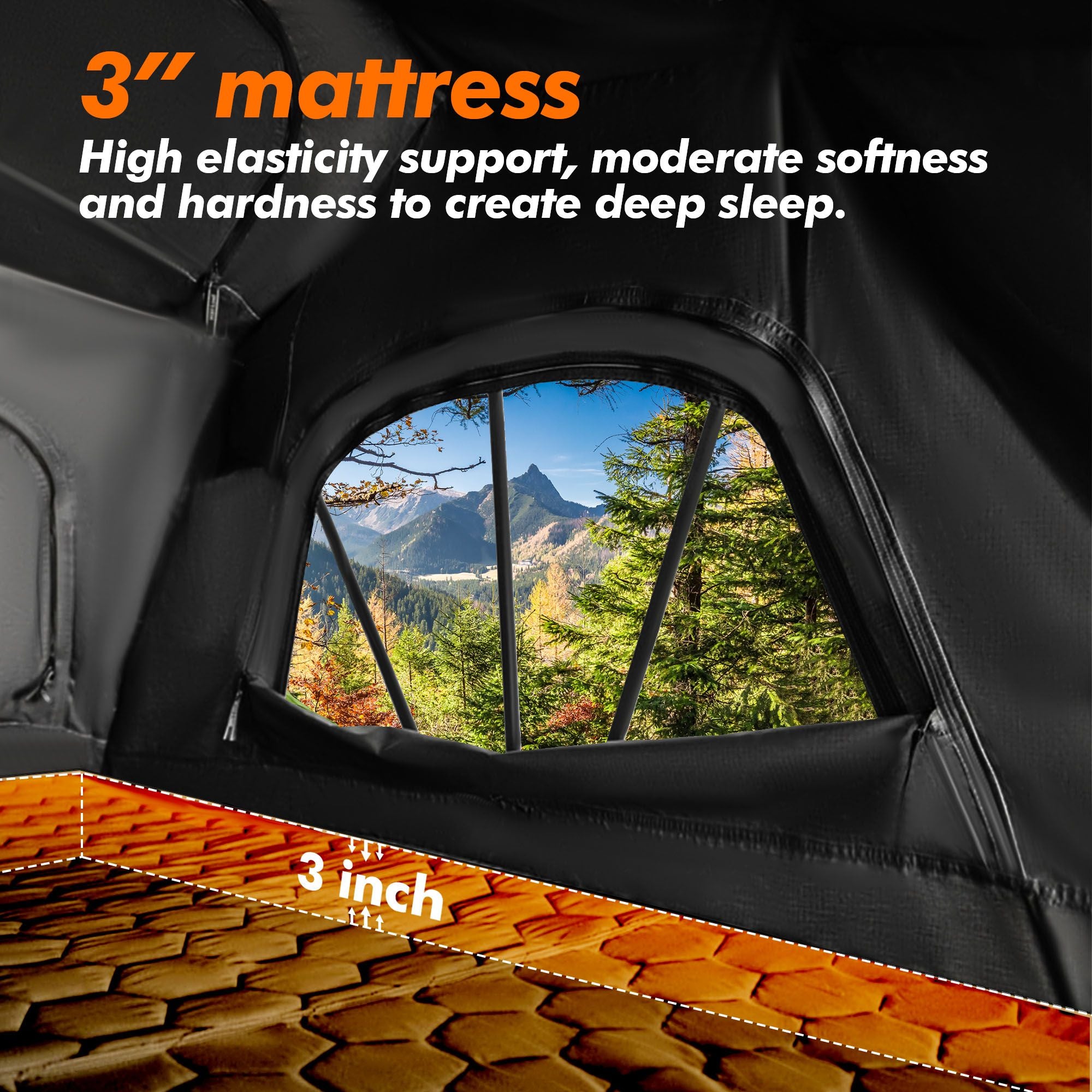 Galahan Lite Cruiser 140cm Aluminium Roof Top Tent – Waterproof, Windproof, Sturdy Camping Shelter - Image 5