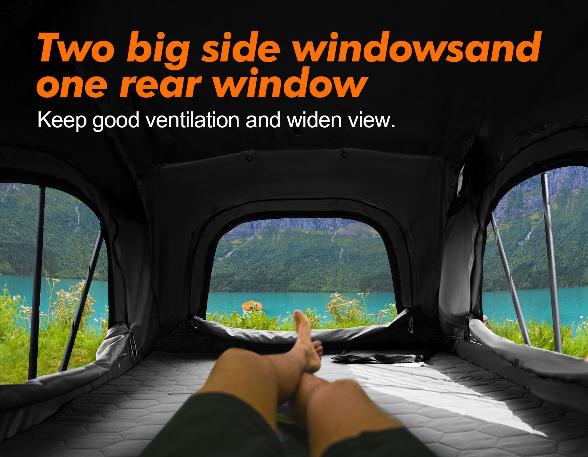 Galahan Lite Cruiser 140cm Aluminium Roof Top Tent – Waterproof, Windproof, Sturdy Camping Shelter - Image 4