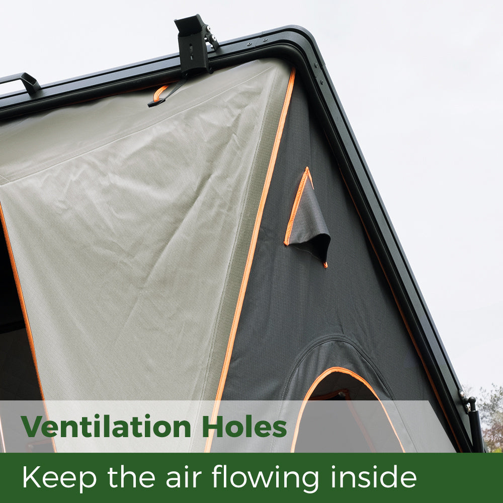 Galahan Triangle Aluminium Hard Shell Grey Rooftop Tent – Durable Camping Roof Tent - Image 12